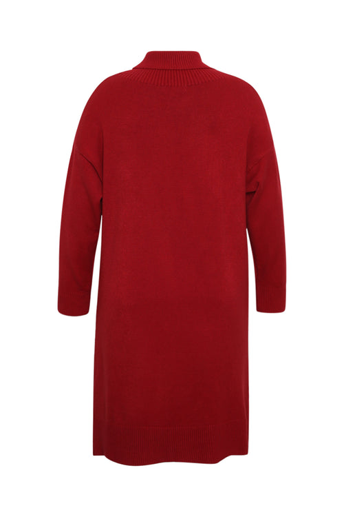 Effen trui jurk-Paprika-10