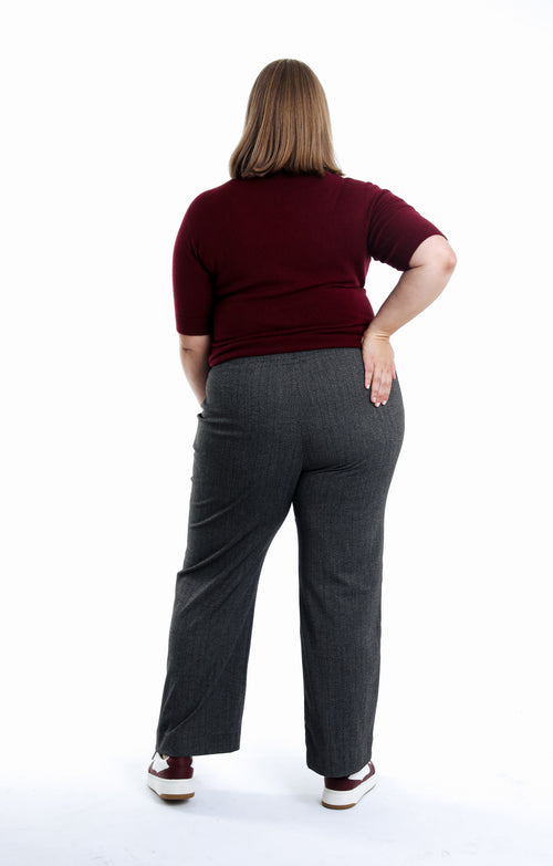 Pantalon chiné large-Paprika-2