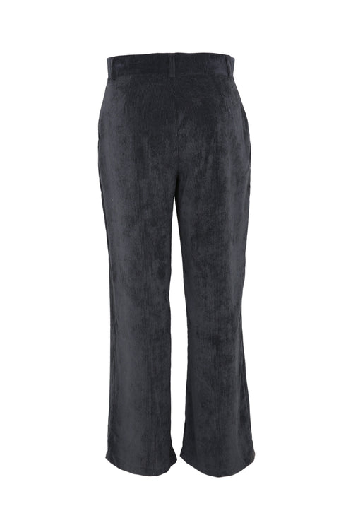 Wijde broek in fluweel-Paprika-12