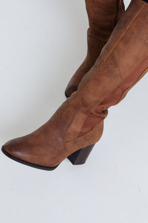 Bottes classiques à talons-Paprika-5