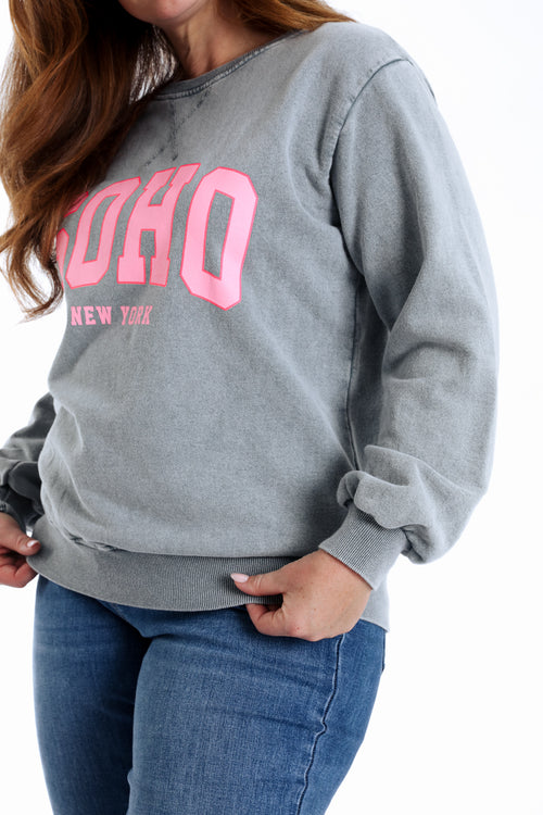 Sweat en coton imprimé Soho-Paprika-4