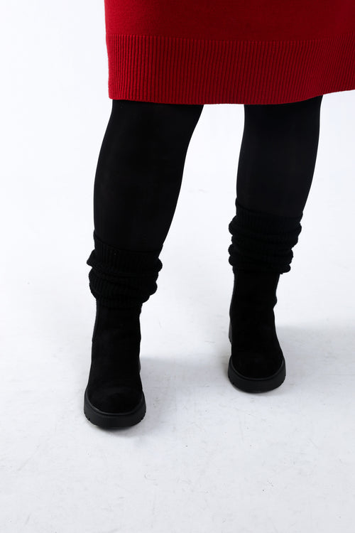 2-in-1 gebreide laarzen-Paprika-4