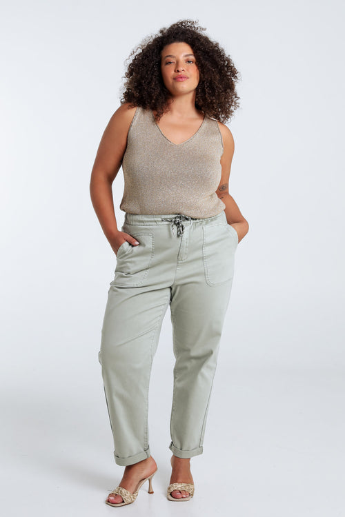 Pantalon chino en coton léger-Paprika-8