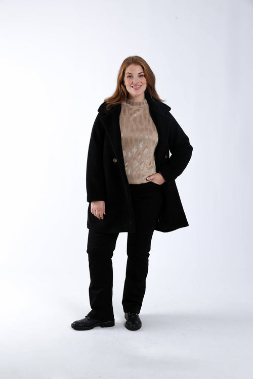 T-shirt met dierenprint en lurex-Paprika-7