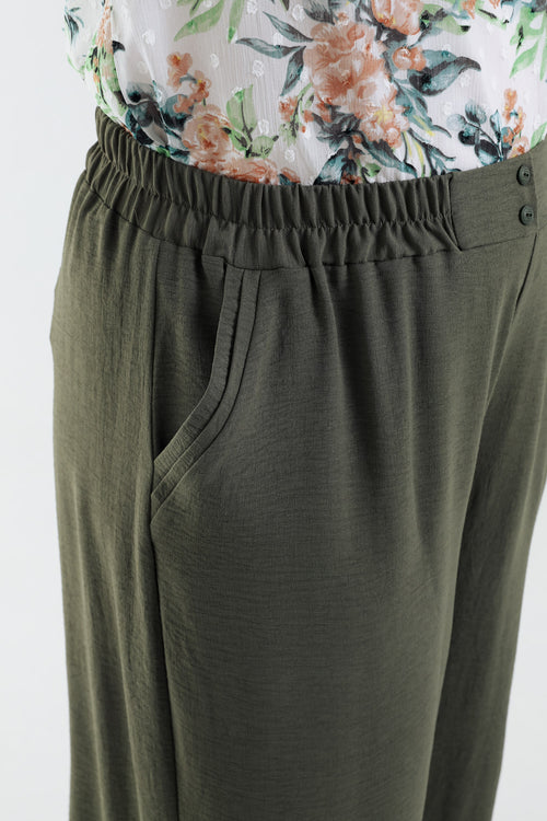 Soepele effen broek-Paprika-5