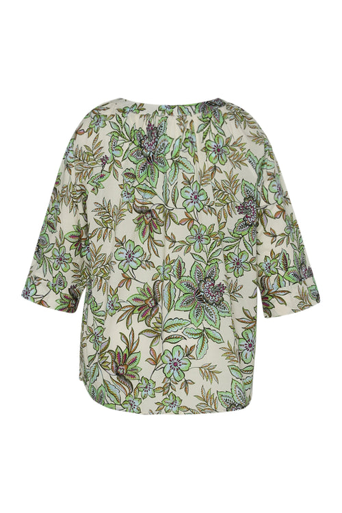 Katoenen blouse met bloemenprint-Paprika-11