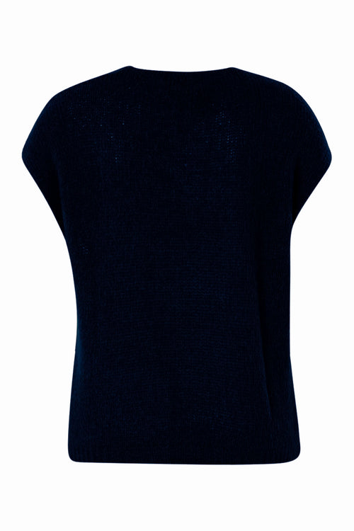 Effen mouwloos vest-Paprika-11