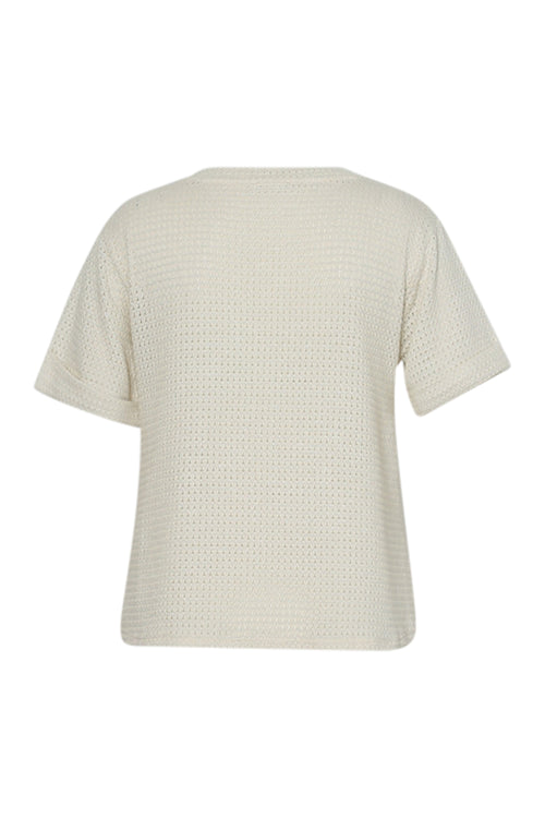 T-shirt en maille avec lurex-Paprika-11