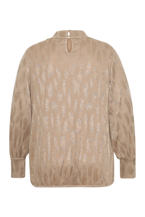 T-shirt met dierenprint en lurex-Paprika-9