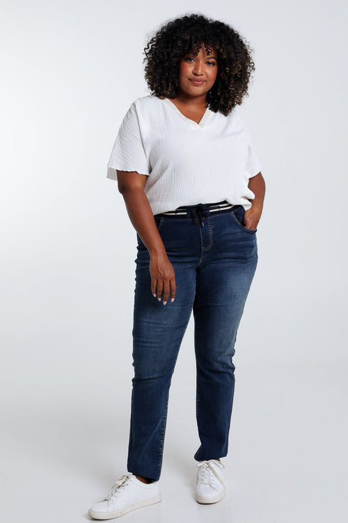 Effen slim jeansjegging 