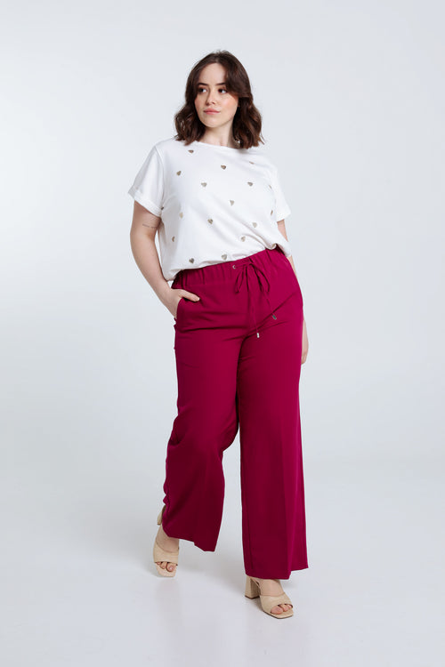 Pantalon fluide avec pli-Paprika-8