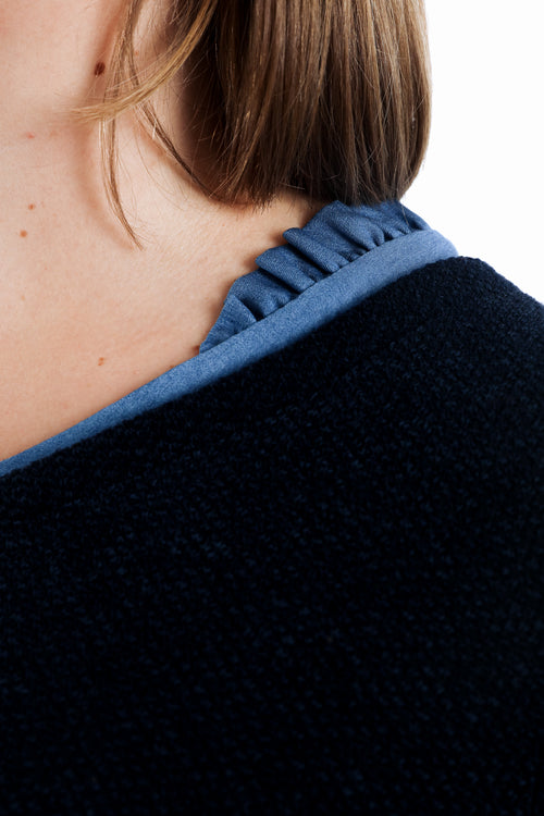 Trui 2-in-1 met effen blouse-Paprika-5