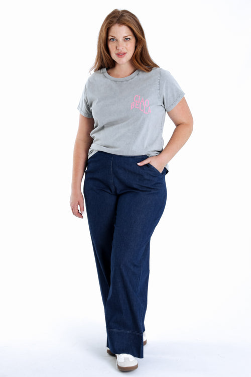 T-shirt en coton imprimé Ciao Bella-Paprika-7