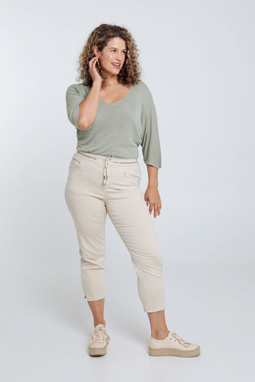 Effen slim 3/4-jegging 