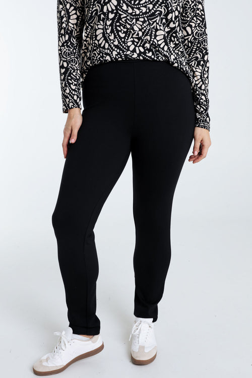 Effen slim 7/8-milanojegging in viscose-Paprika-3