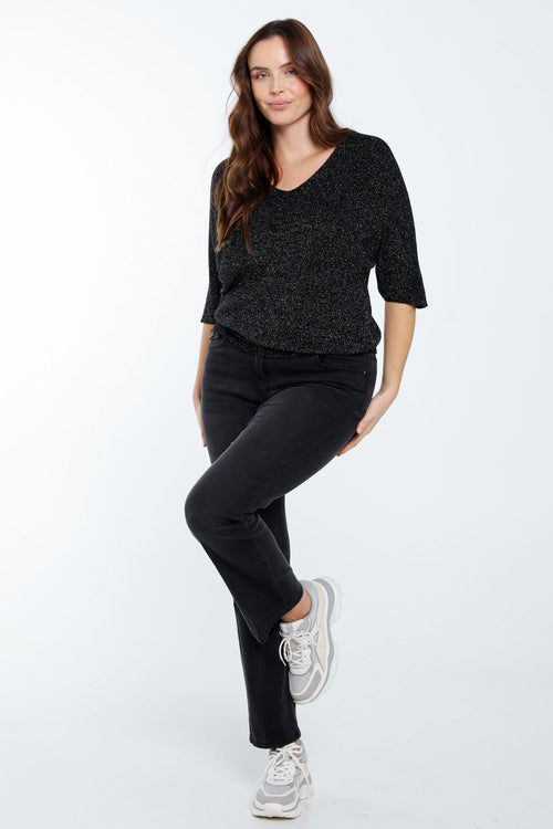 Effen trui met lurex-Paprika-9