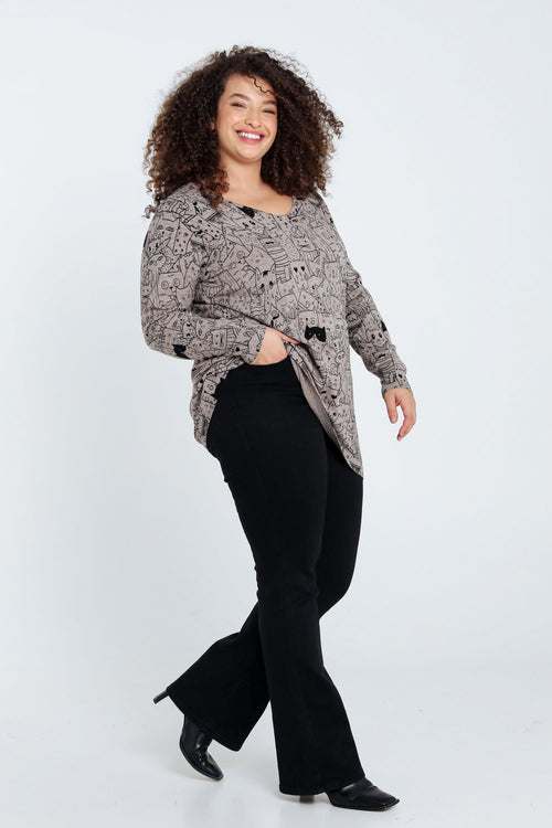 Pull imprimé chats-Paprika-8