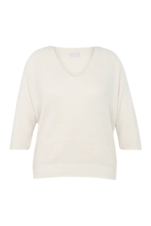 Effen trui met lurex-Paprika-10