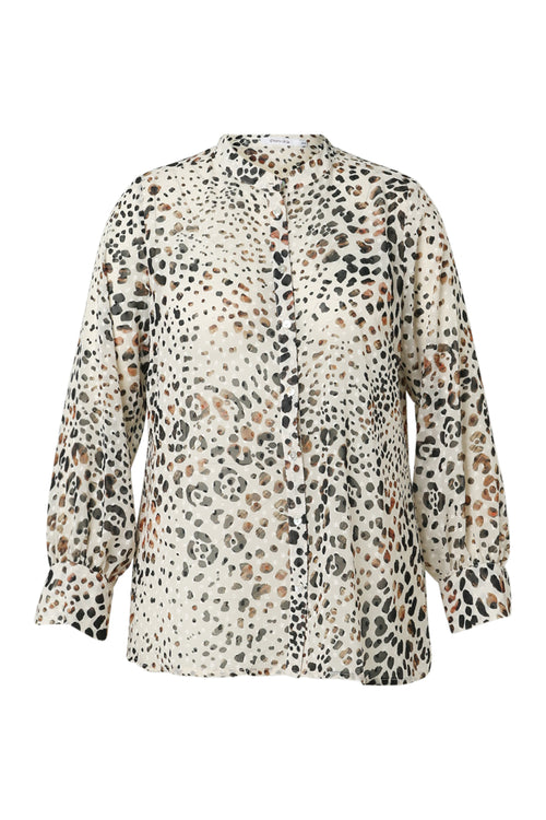 Blouse peau de bête avec plumetis-Paprika-10