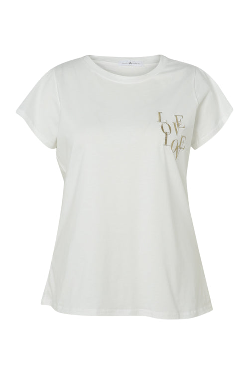 Katoenen T-shirt met Love borduursel-Paprika-10