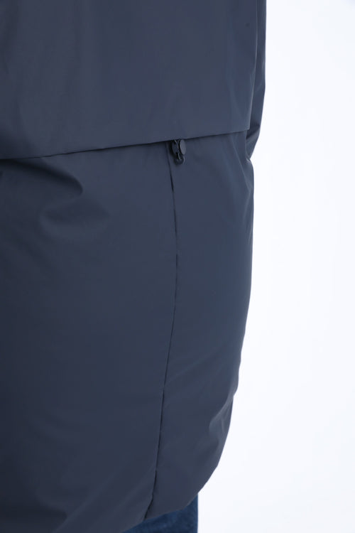 Effen lichte midlange parka-Paprika-7