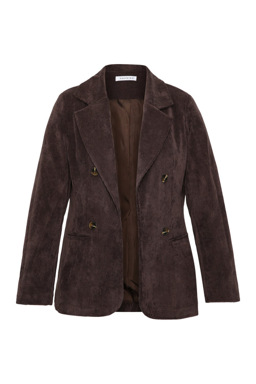 Blazer en velours-Paprika-8