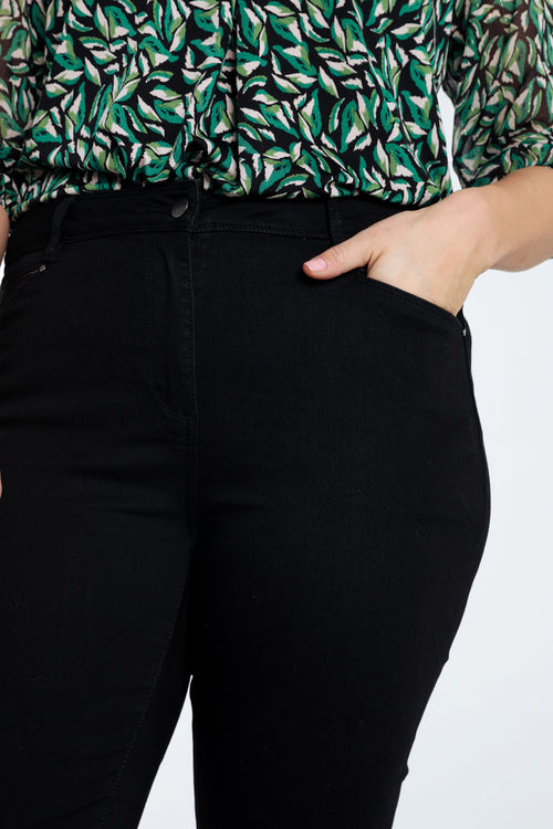 Slim, effen 7/8-broek 