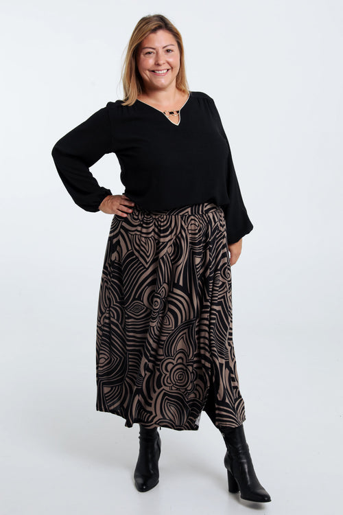 Effen T-shirt met lurex en juweel-Paprika-8