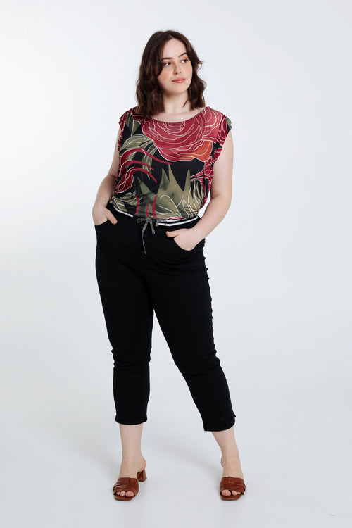 Effen slim 3/4-jegging 