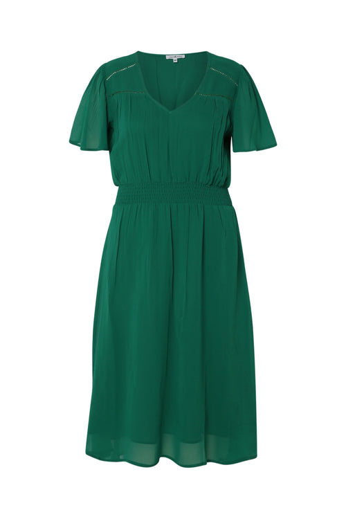 Lang unifoon Viscose jurk-Paprika-2