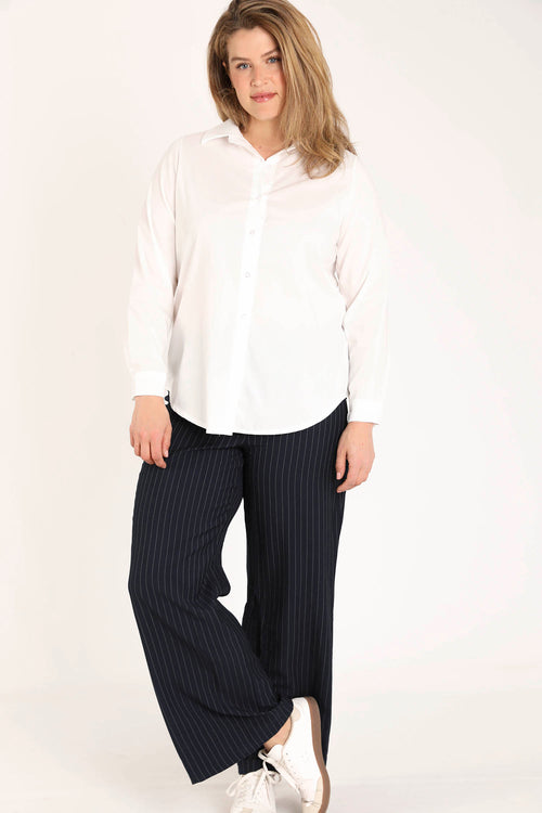 Blouse van effen katoen-Paprika-6