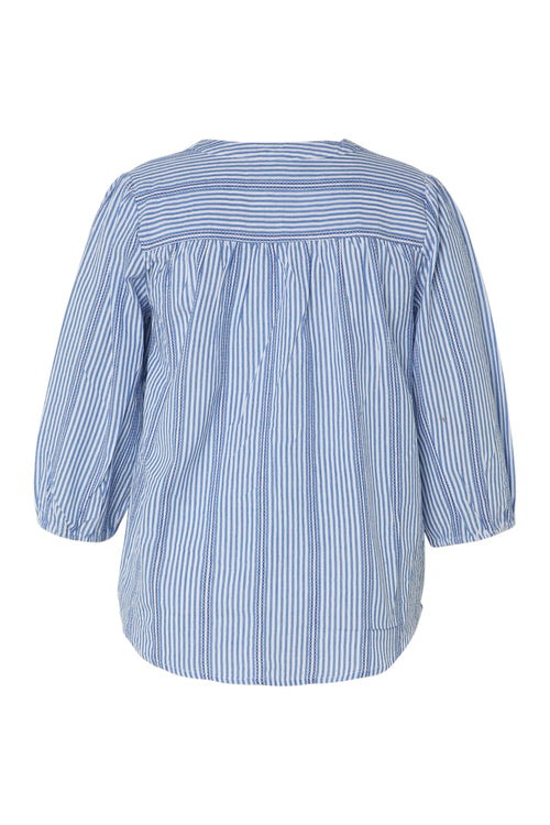 Gestreepte katoenen blouse-Paprika-11