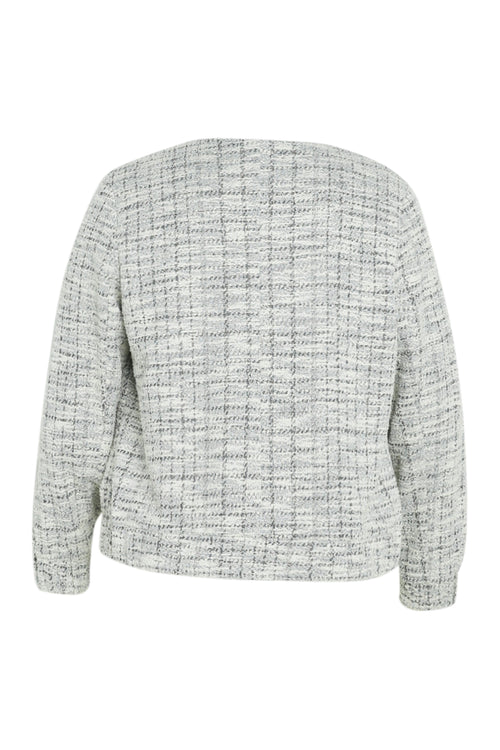 Korte, geruite bomberjack met tweedeffect-Paprika-11