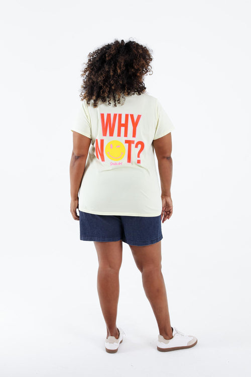 T-shirt van katoen met smile-print-Paprika-2