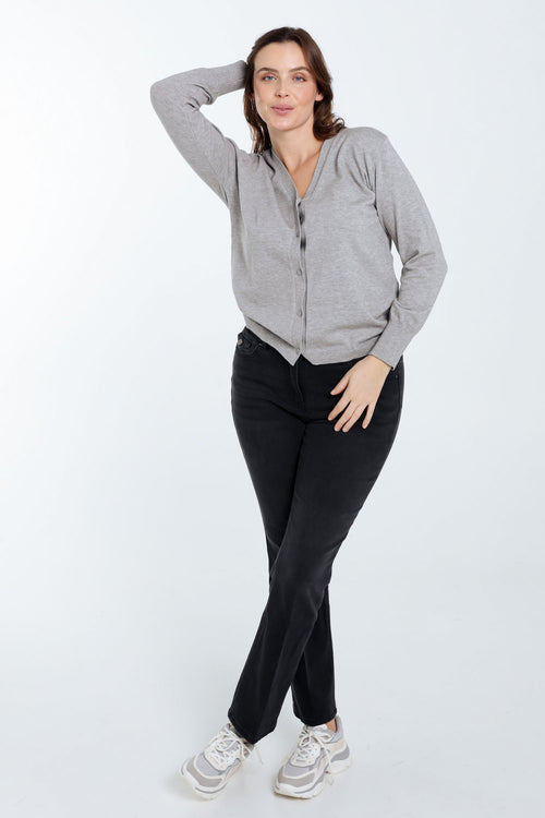 Effen cardigan-Paprika-9