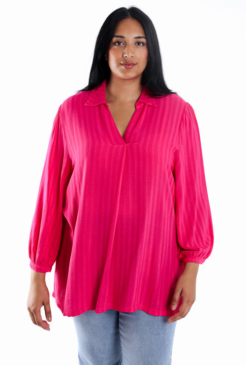Chemise en viscose unie-Paprika-1