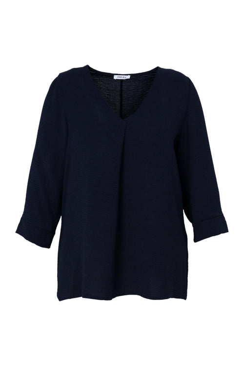 Losse, effen blouse-Paprika-10