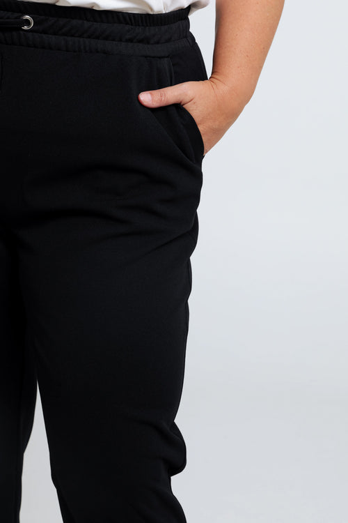 Effen 7/8-wortelbroek met trekkoord-Paprika-4