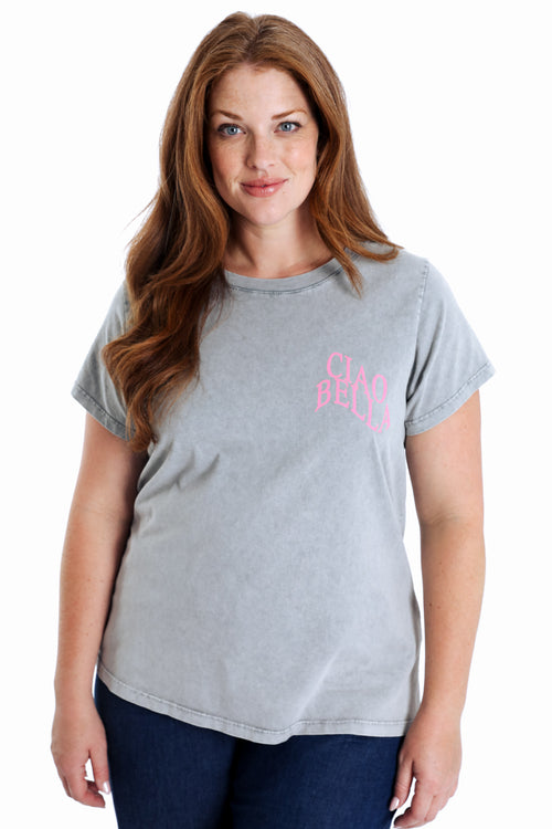 T-shirt en coton imprimé Ciao Bella-Paprika-1