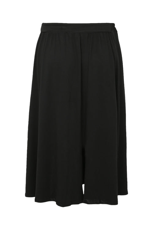 Halflange, effen rok met split-Paprika-11