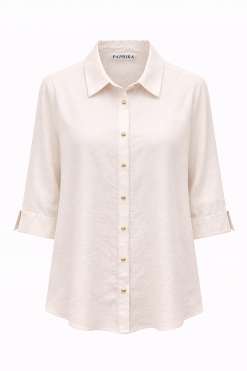 Effen viscose blouse-Paprika-1