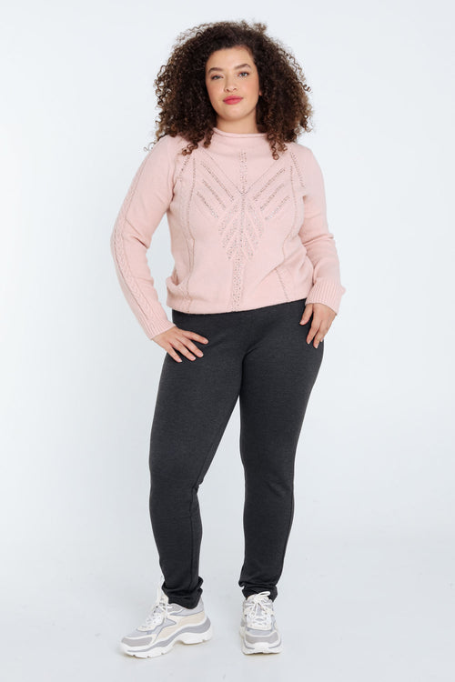 Effen slim 7/8-milanojegging in viscose-Paprika-8