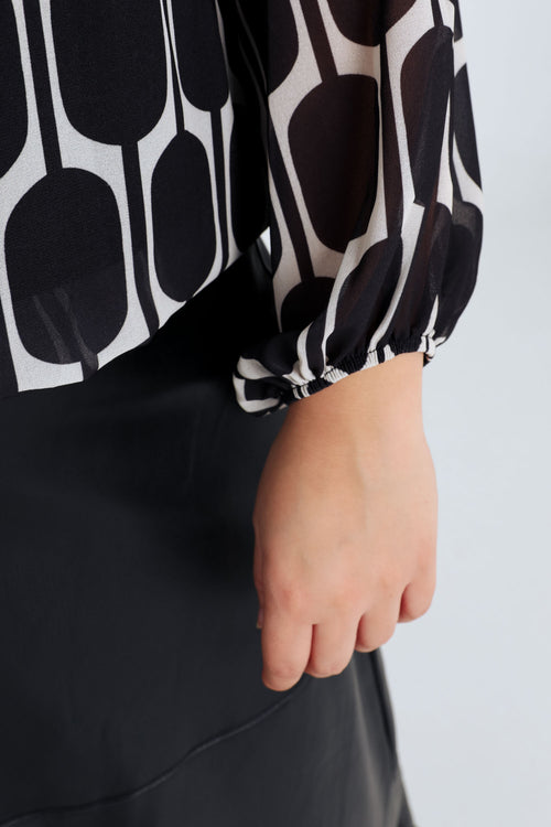 Blouse met grafische print-Paprika-4