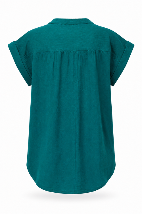Top en coton uni-Paprika-2