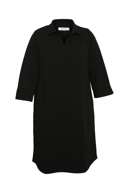 Effen korte jurk-Paprika-1