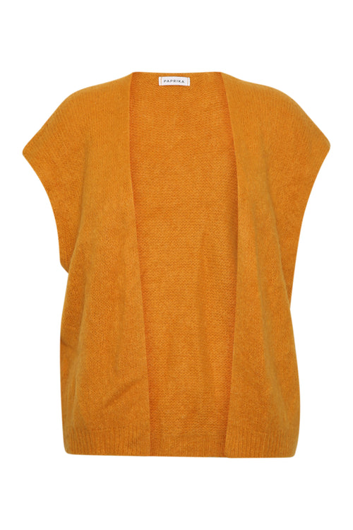 Effen mouwloos gilet-Paprika-9