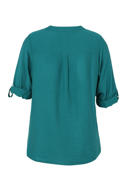 Blouse van viscose effen-Paprika-11