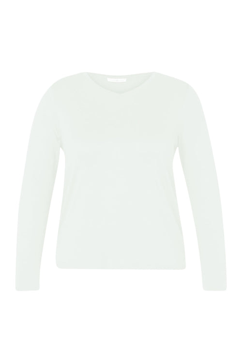 Effen T-shirt in viscose-Paprika-1