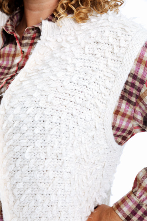 Effen mouwloos gilet-Paprika-4
