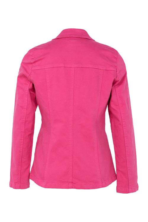 Halflange effen blazer met 4 knopen-Paprika-11